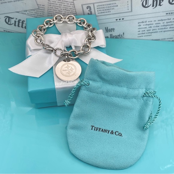 Pittsburgh Steelers x Tiffany & Co. Authentic Custom 7” NFL Football Bracelet 🏈 - Picture 3 of 12